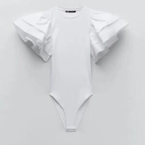 ZARA RUFFLE BODYSUIT S